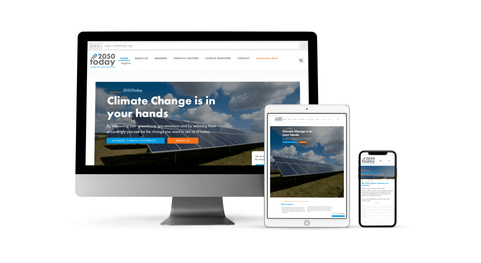 Création du site web de l'organisation 2050today
