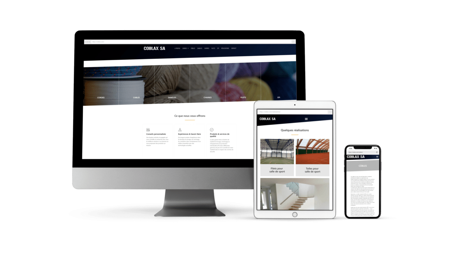 Création du site web de Coblax