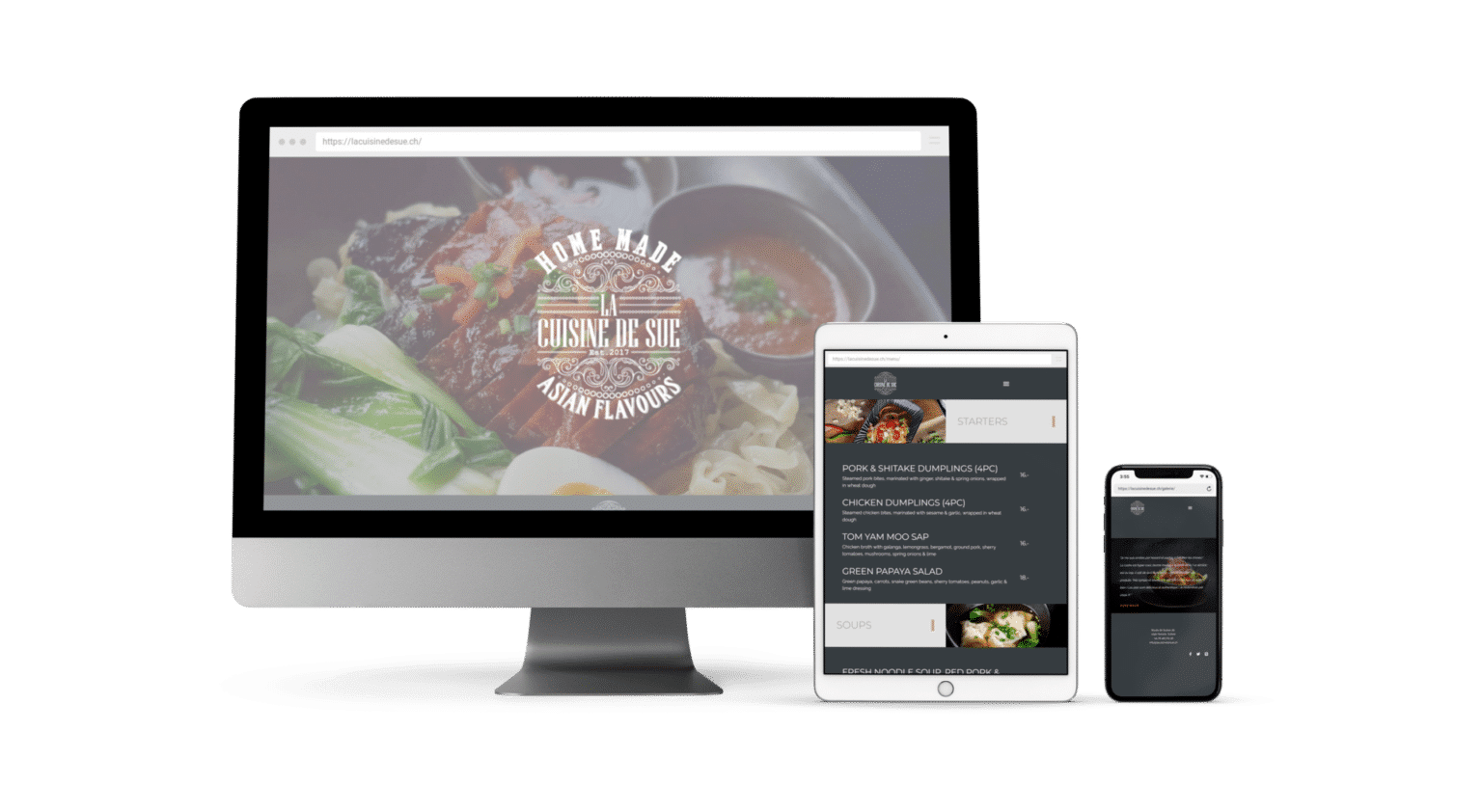 Création de site internet pour le restaurant Cuisine De Sue