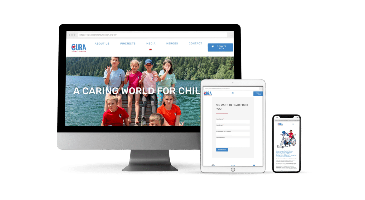 Création de site pour la fondation CuraChildren