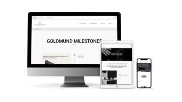 Création de l'expérience web Goldmund Milestones