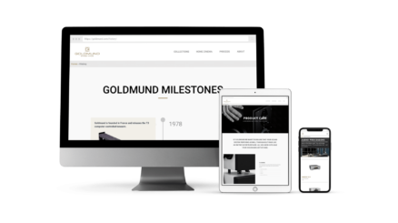 Création de l'expérience web Goldmund Milestones