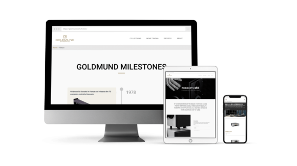 Création de l'expérience web Goldmund Milestones