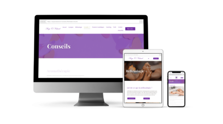 Création du site web de la marque Ange