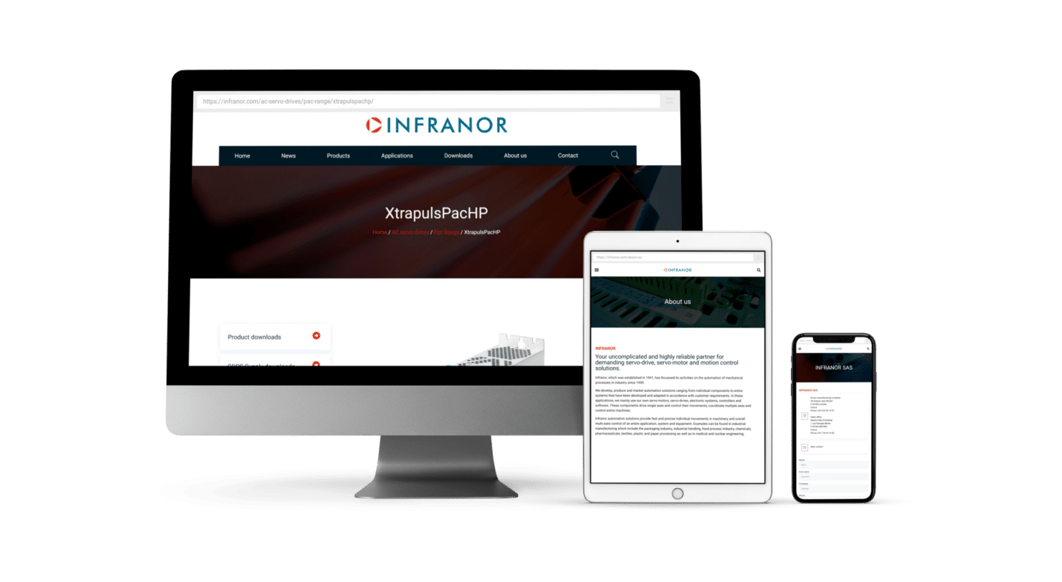 Création du site web Infranor